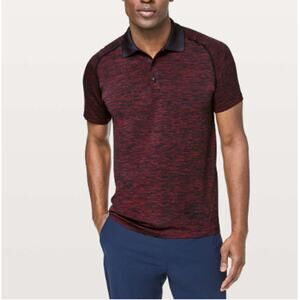 Lululemon Metal Vent Tech Polo Short Sleeve Men Size Large